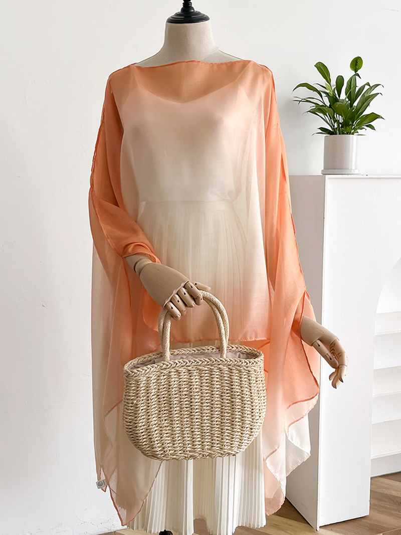 Elegant sunscreen gradient color thin shawl cloak(BUY 2 FREE SHIPPING)