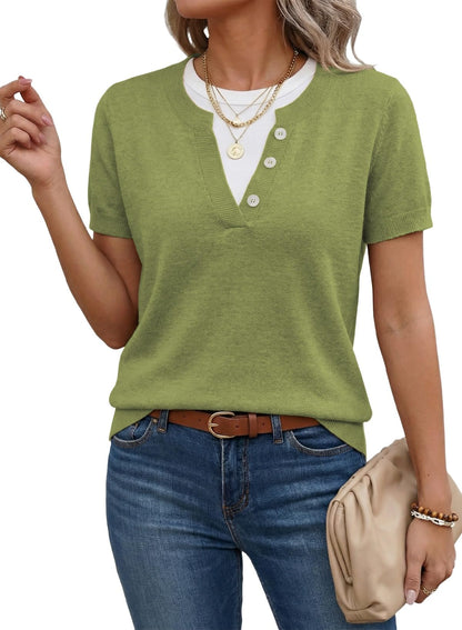 HOT SALE-2026 SummerVibes Women's Casual Short Sleeve Knitwear