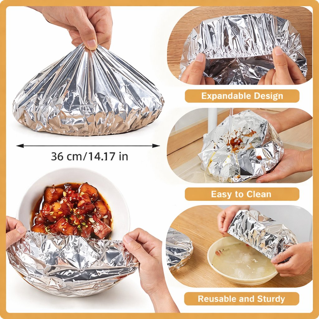 🥘Aluminum Foil Heat Shield Covers – No Plastic
