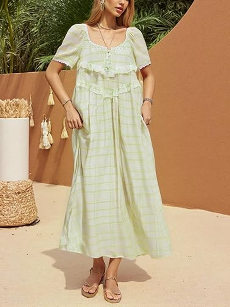 Chic Backless Long Dress with Ruffled Waist (BUY 2 FREE SHIPPING)