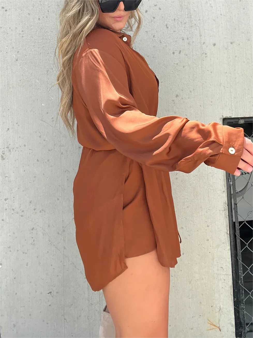 Satin Covered Nights Romper Set (Buy 2 Free Shipping)