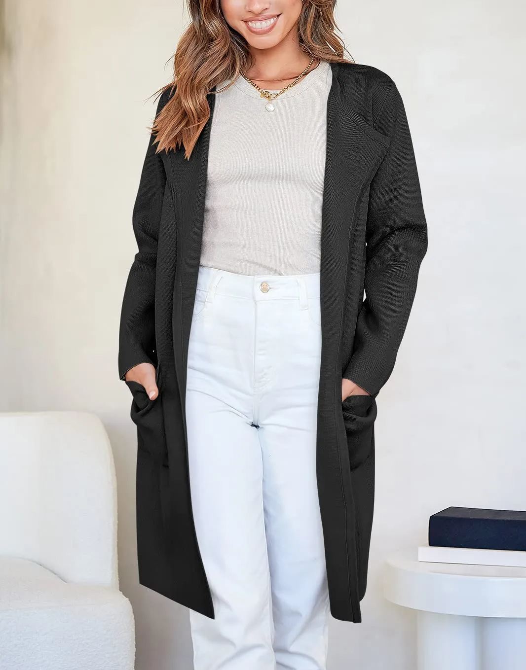 Women's Open Front Knit Cardigan (Buy 2 Free Shipping)