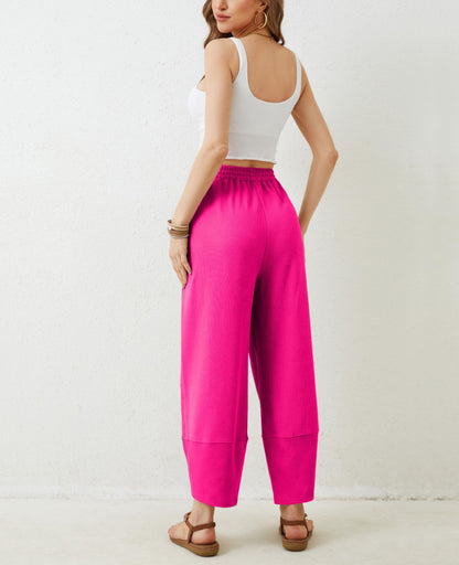 Womens Baggy Wide Leg Pants Casual Elastic Waisted Palazzo Harem Pants with Pockets(BUY 2 FREE SHIPPING)