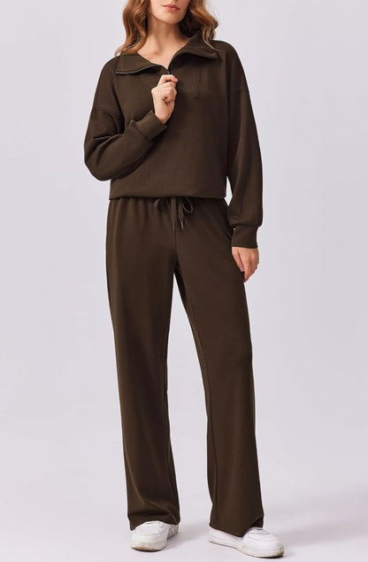 Women's Oversized Sweatshirt Wide Leg Pants Two Piece Set (Buy 2 Free Shipping)