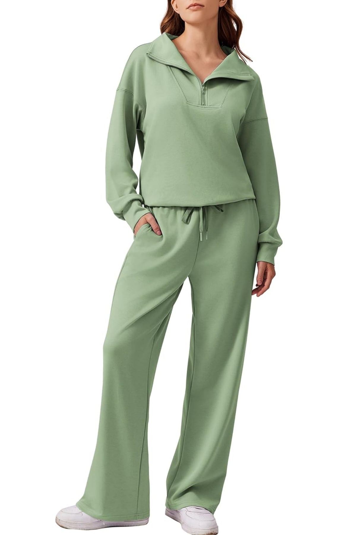 Women's Oversized Sweatshirt Wide Leg Pants Two Piece Set (Buy 2 Free Shipping)