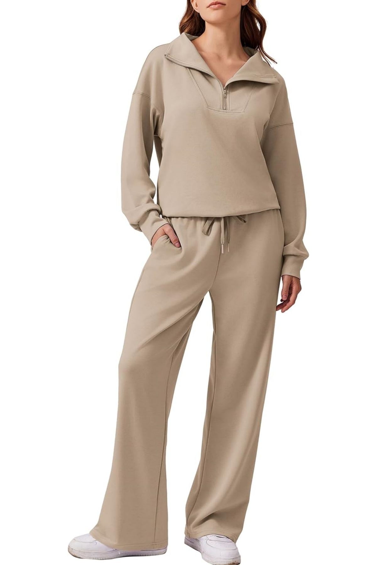 Women's Oversized Sweatshirt Wide Leg Pants Two Piece Set (Buy 2 Free Shipping)