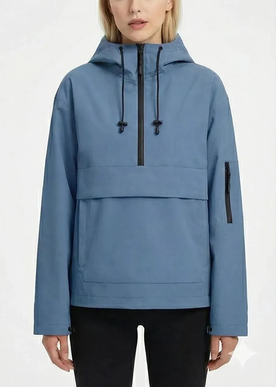 Fleece-lined Hooded Rain Jacket With Kangaroo Pocket(BUY 2 FREE SHIPPING)