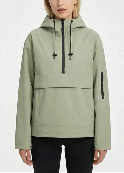 Fleece-lined Hooded Rain Jacket With Kangaroo Pocket(BUY 2 FREE SHIPPING)