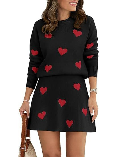 Women's Skirt 2 Piece Long Sleeve Crewneck Sweaters (Buy 2 Free Shipping)