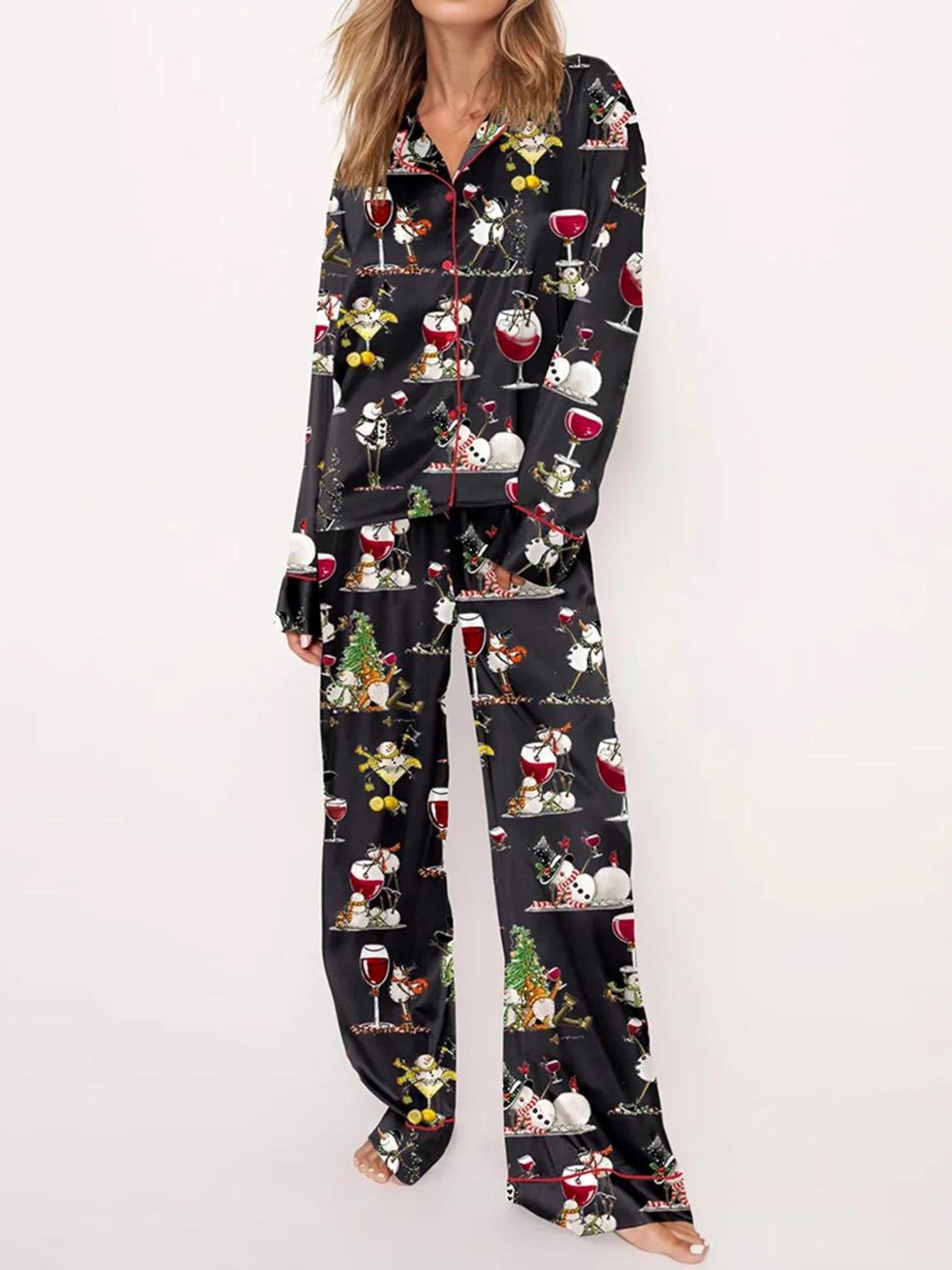 Women's Tipsy Snowman Pajama Set（Buy 2 Free Shipping）