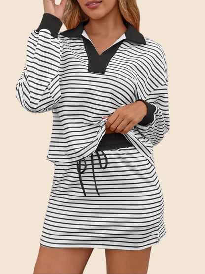 ✨Women's Casual Striped Two-Piece Set (Buy 2 Free Shipping)