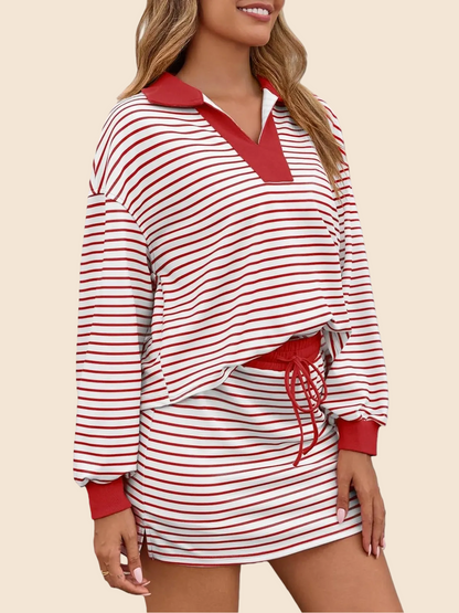 ✨Women's Casual Striped Two-Piece Set (Buy 2 Free Shipping)