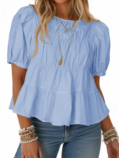 Hot sale-Women's Ruffled Puff Short Sleeves (Buy 2 Free Shipping)