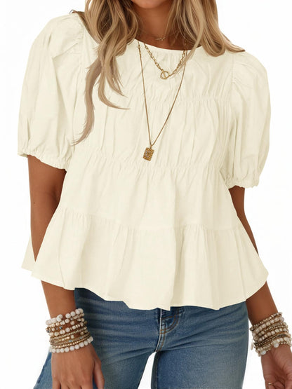 Hot sale-Women's Ruffled Puff Short Sleeves (Buy 2 Free Shipping)