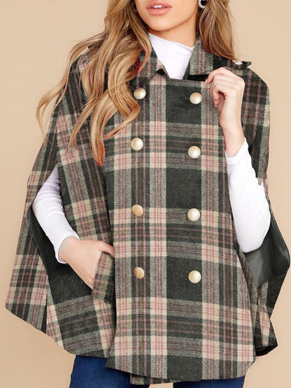Women's Plaid Winter Cape Coat (Buy 2 Free Shipping)