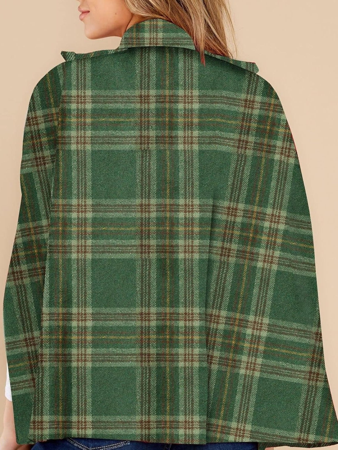 Women's Plaid Winter Cape Coat (Buy 2 Free Shipping)