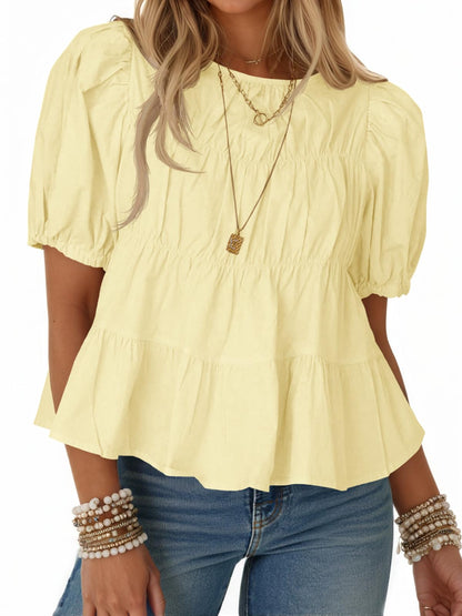 Hot sale-Women's Ruffled Puff Short Sleeves (Buy 2 Free Shipping)