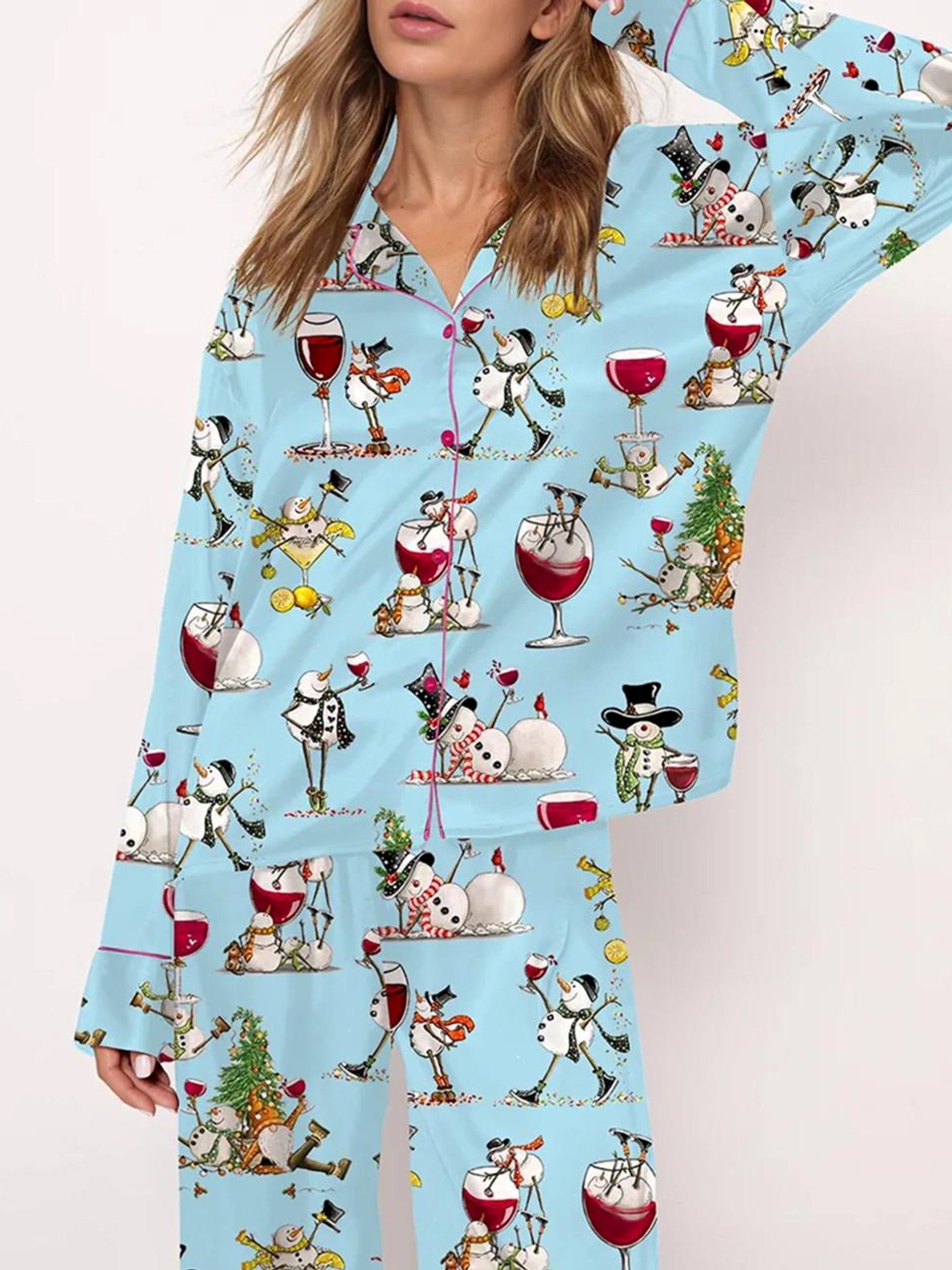 Women's Tipsy Snowman Pajama Set（Buy 2 Free Shipping）
