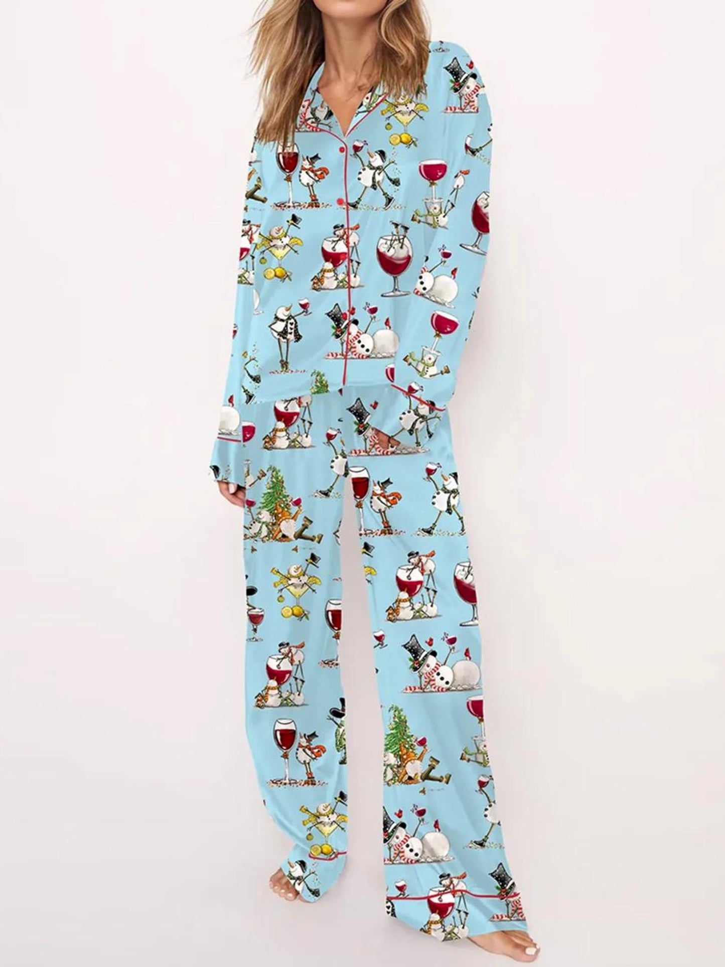 Women's Tipsy Snowman Pajama Set（Buy 2 Free Shipping）