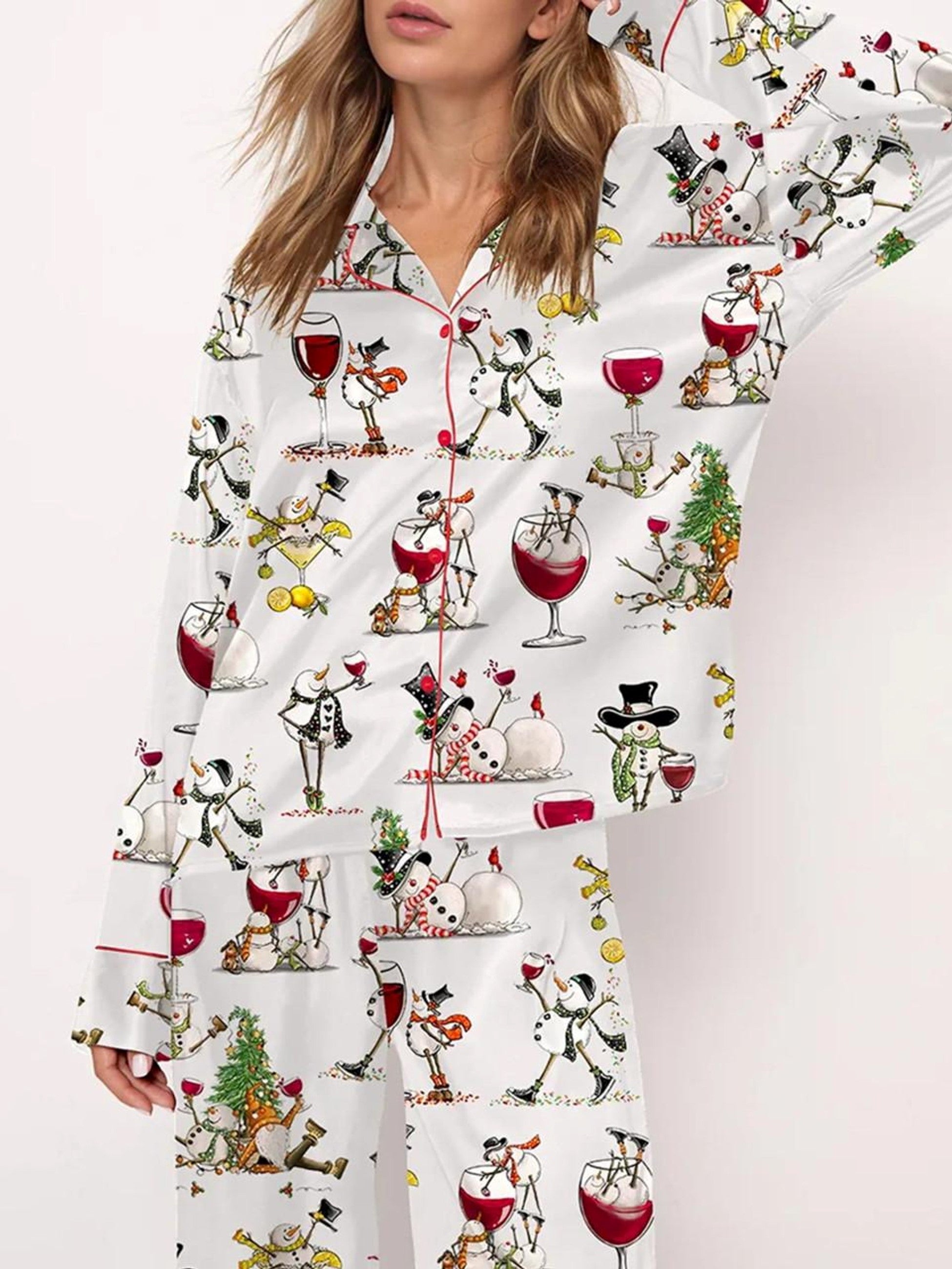 Women's Tipsy Snowman Pajama Set（Buy 2 Free Shipping）