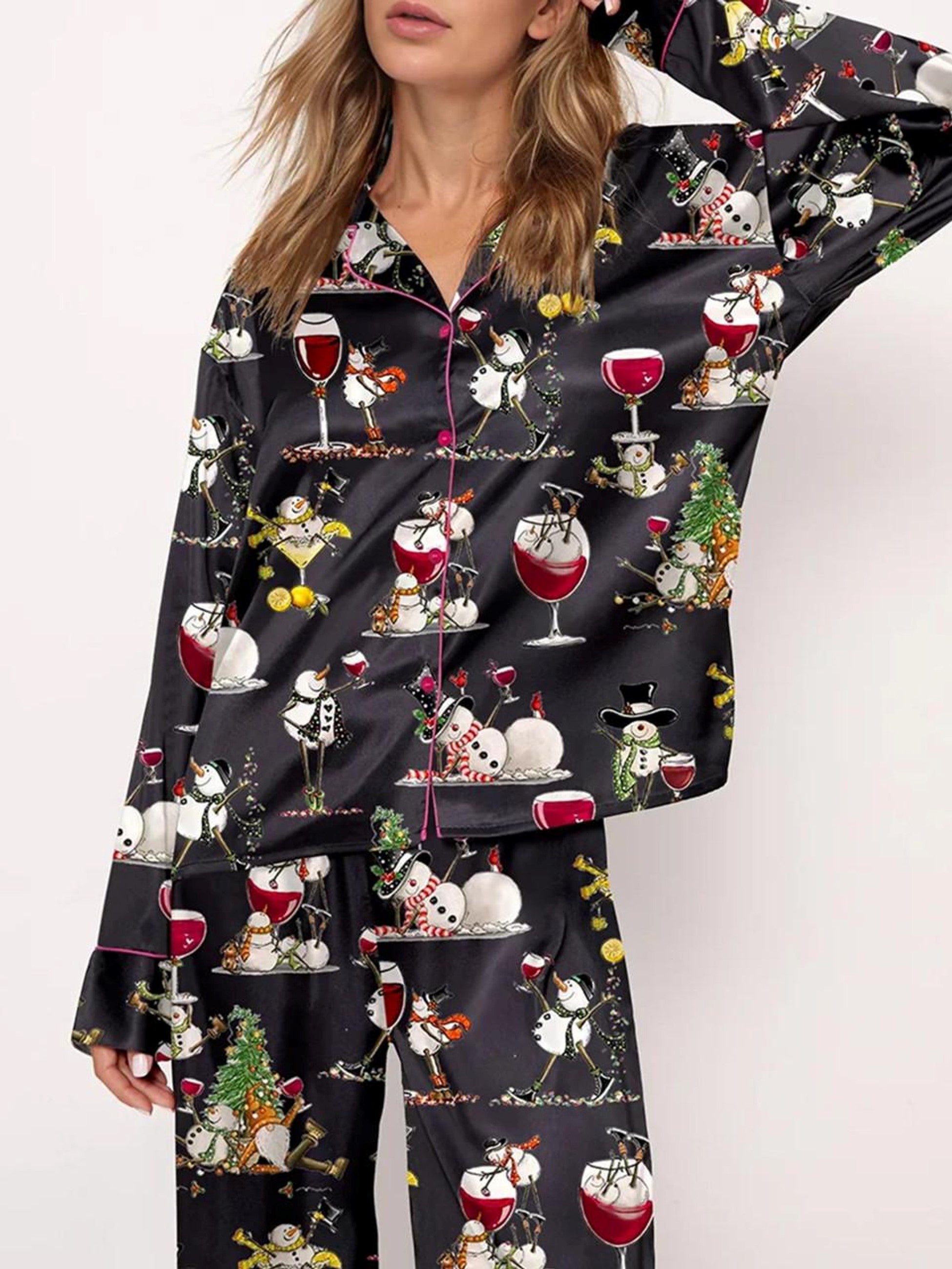 Women's Tipsy Snowman Pajama Set（Buy 2 Free Shipping）