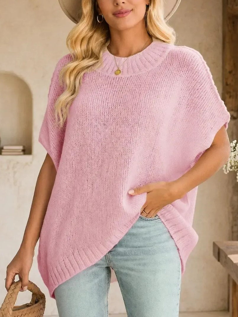 Women's Oversized Batwing Half Sleeve Sweater