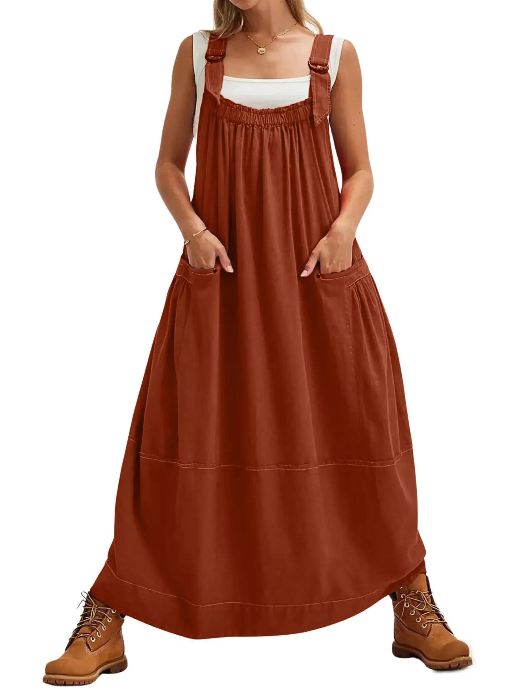Limited time sale🔥Women's Versatile Overall Maxi Dress