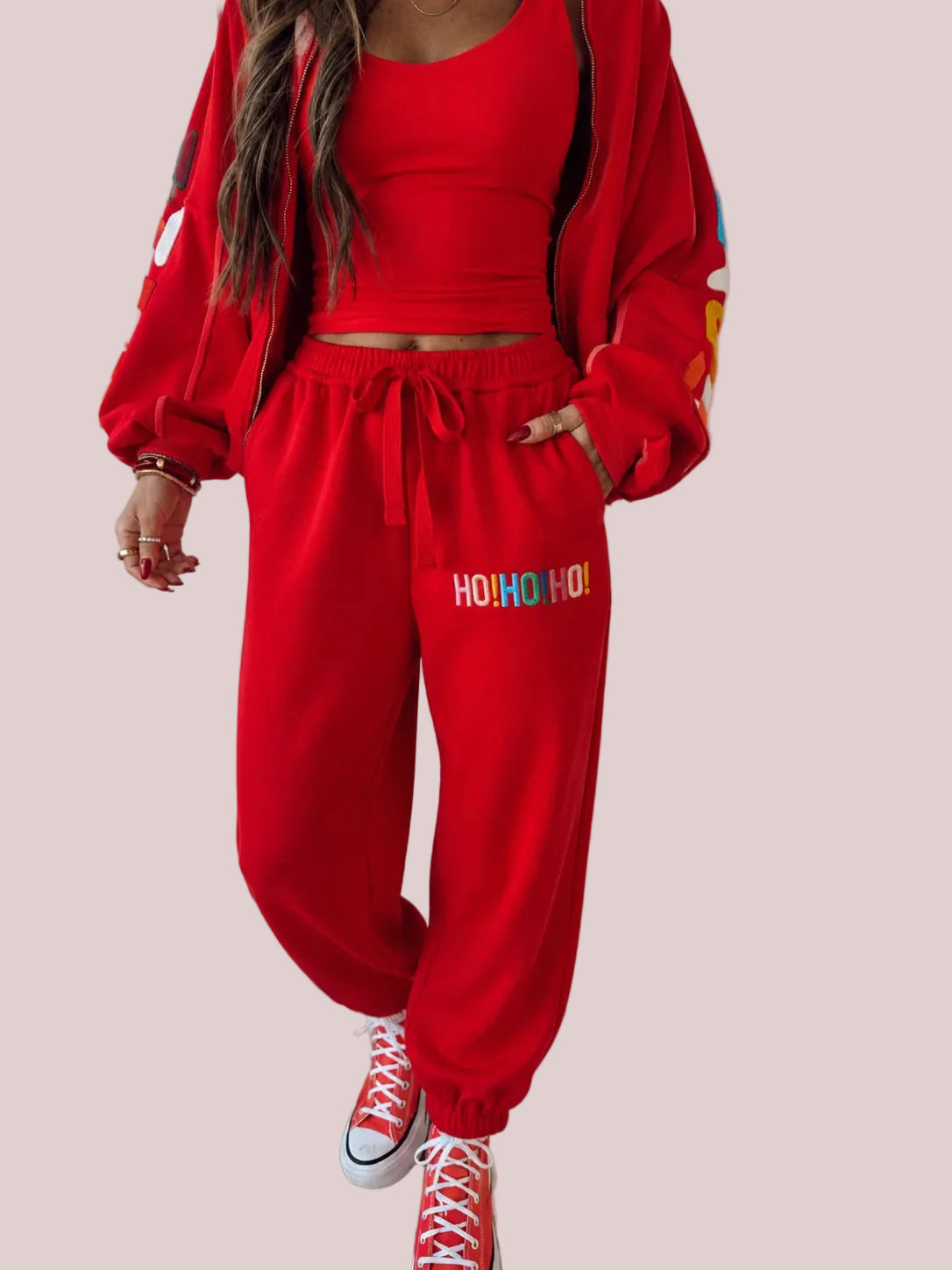 Women's Christmas Graphic Jogger Set