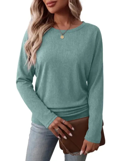 Hot Sale-Women's Fall Ruched Hem Lightweight Sweaters