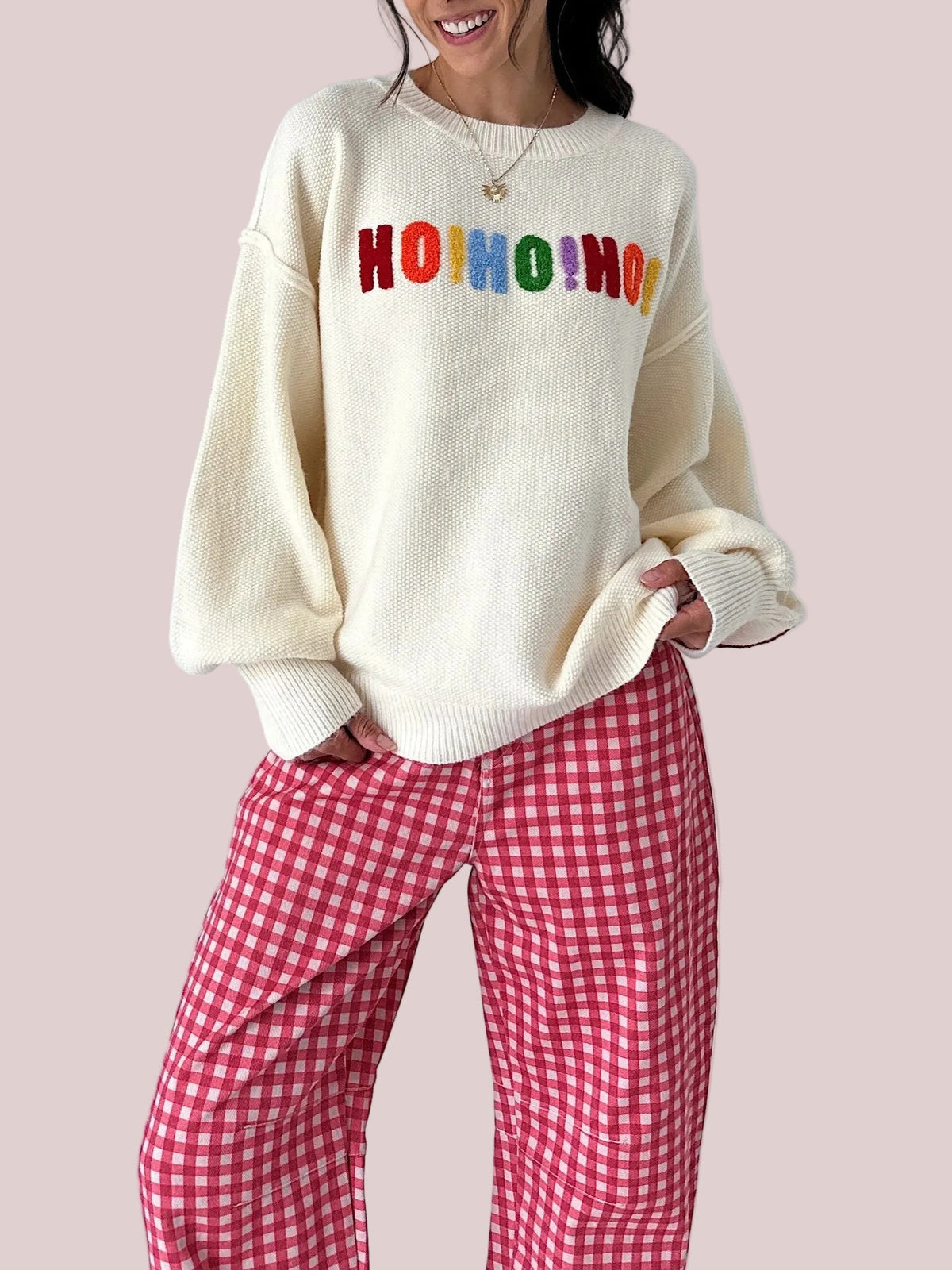 🎄🎁🎊Women's Merry Christmas Rainbow Letter Sweater