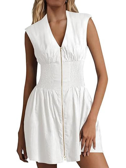 Women's Utility Style Zip Front Tank Dress(Buy 2 Free Shipping)