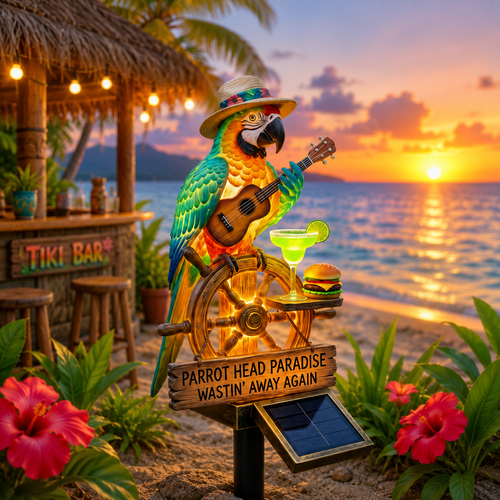 🔥Last Day 60% OFF🔥 - 🌴 Solar-Powered Parrot Garden Light – “Wastin' Away Again”