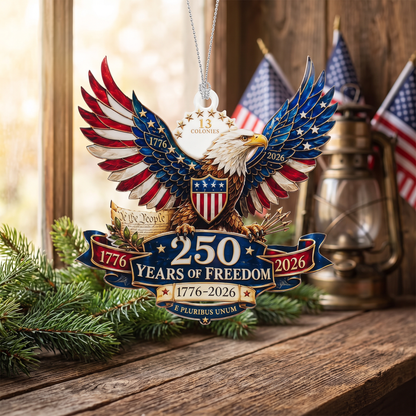 1776–2026 Freedom Eagle Christmas Ornament
