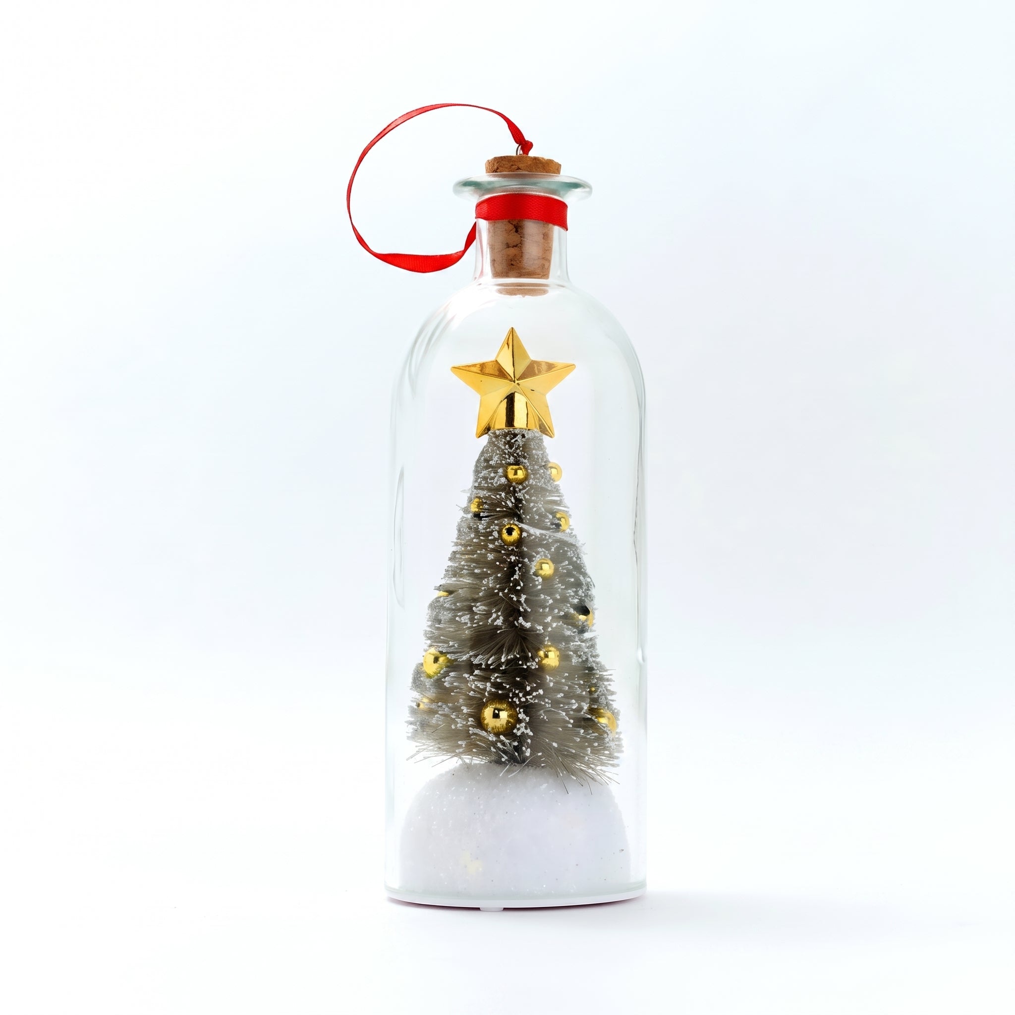 🔥Recordable Christmas Tree Bottle Ornament, Personalized Voice Message Holiday Tabletop Decor Gift