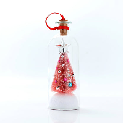 🔥Recordable Christmas Tree Bottle Ornament, Personalized Voice Message Holiday Tabletop Decor Gift