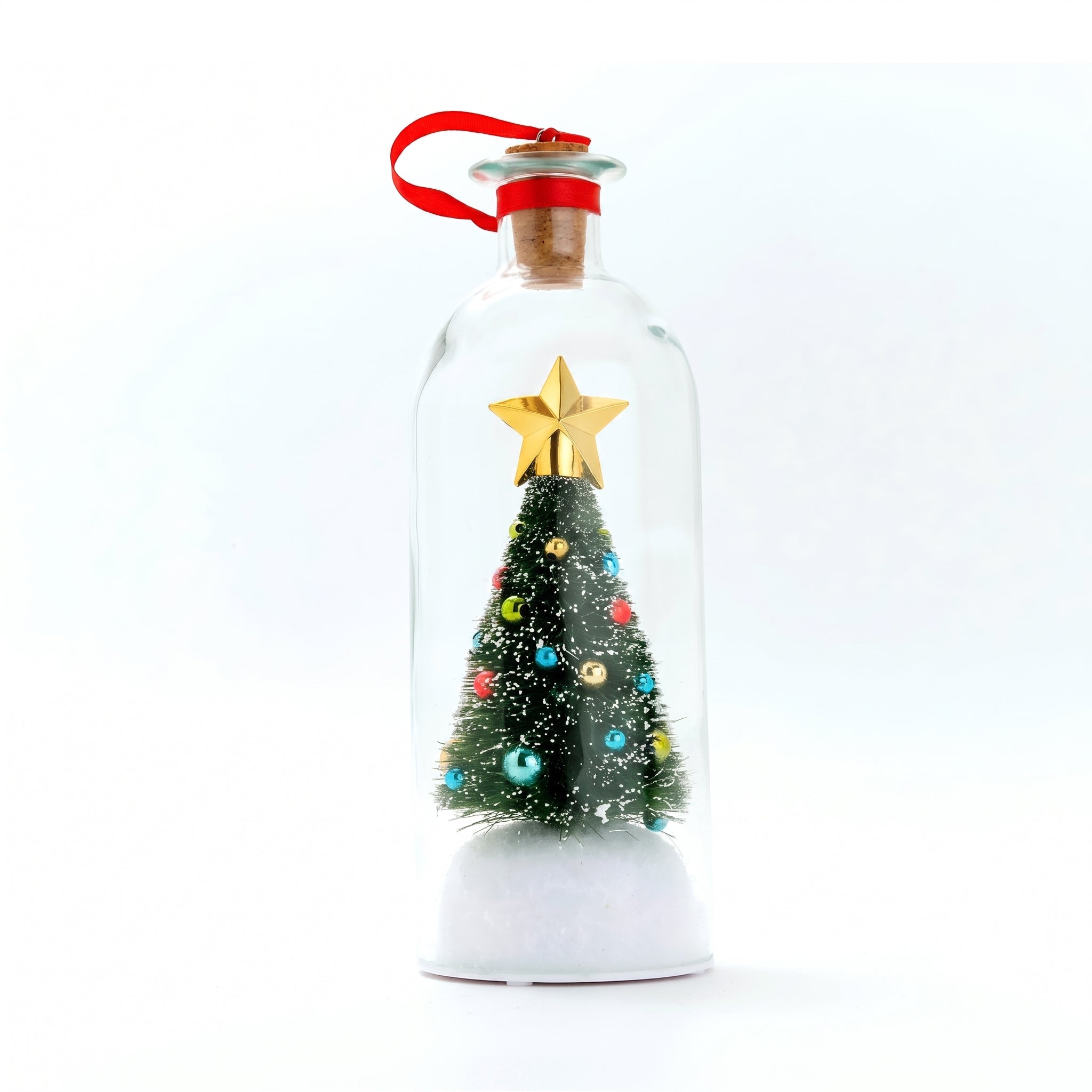 🔥Recordable Christmas Tree Bottle Ornament, Personalized Voice Message Holiday Tabletop Decor Gift