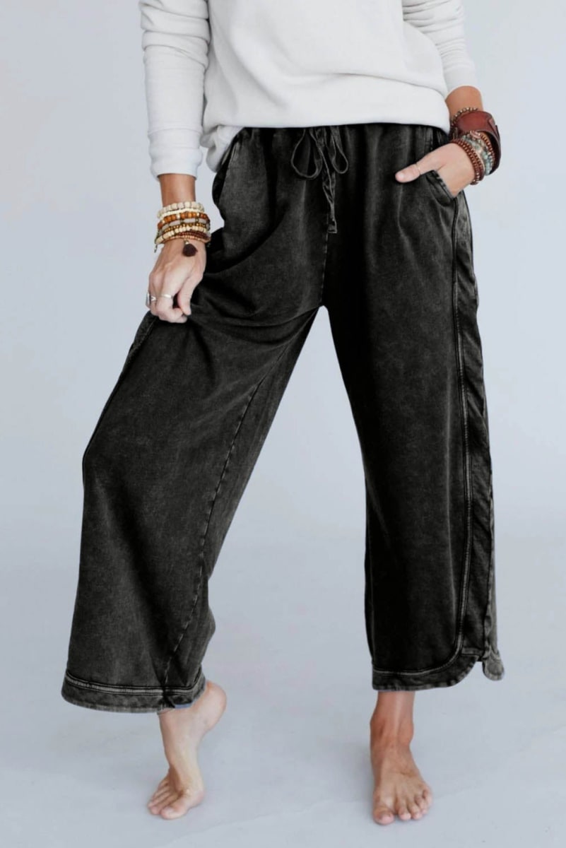 Women's Acid Washed Faded Wide Leg Pants (Buy 2 Free Shipping)
