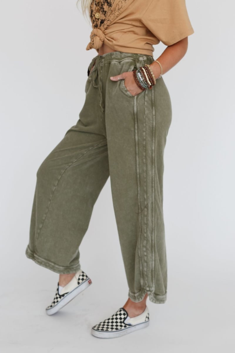 Women's Acid Washed Faded Wide Leg Pants (Buy 2 Free Shipping)
