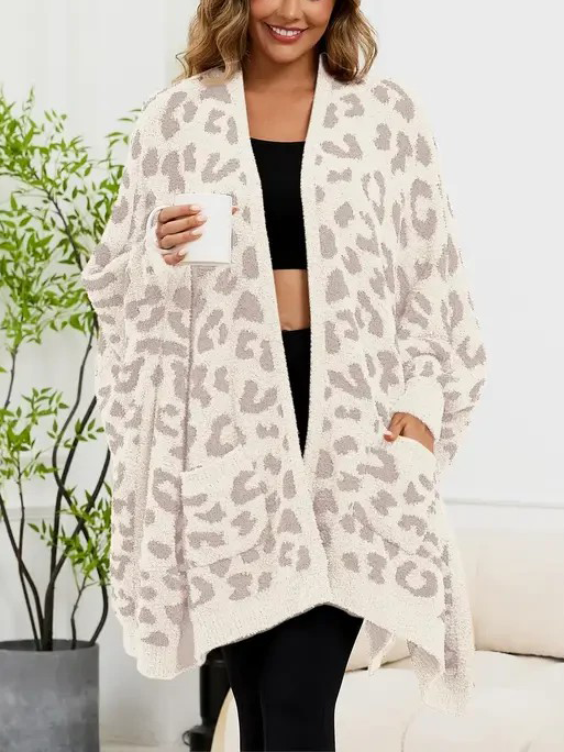 ⏰Hot Sale-Women's Sherpa Wearable Blanket Poncho