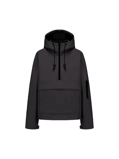 Fleece-lined Hooded Rain Jacket With Kangaroo Pocket(BUY 2 FREE SHIPPING)