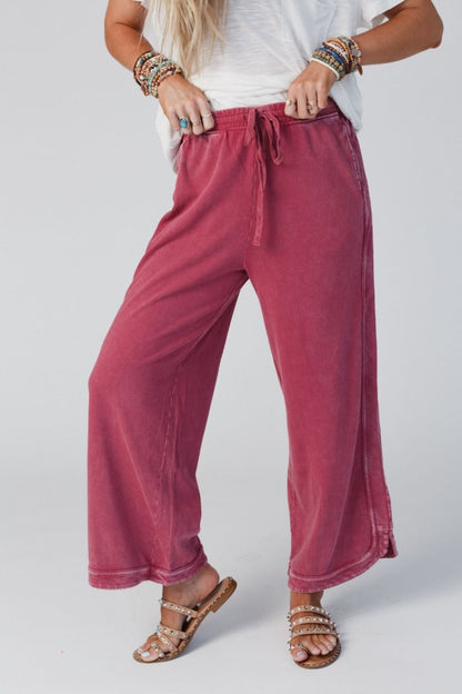 Women's Acid Washed Faded Wide Leg Pants (Buy 2 Free Shipping)